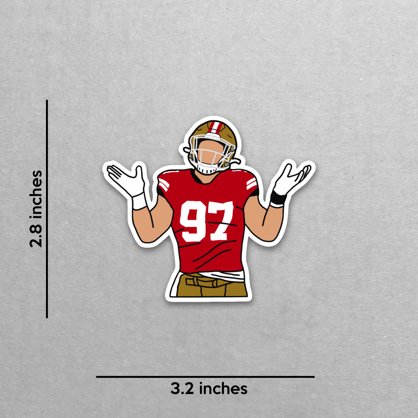 San Francisco Football - Nick Bosa - Die Cut Sticker