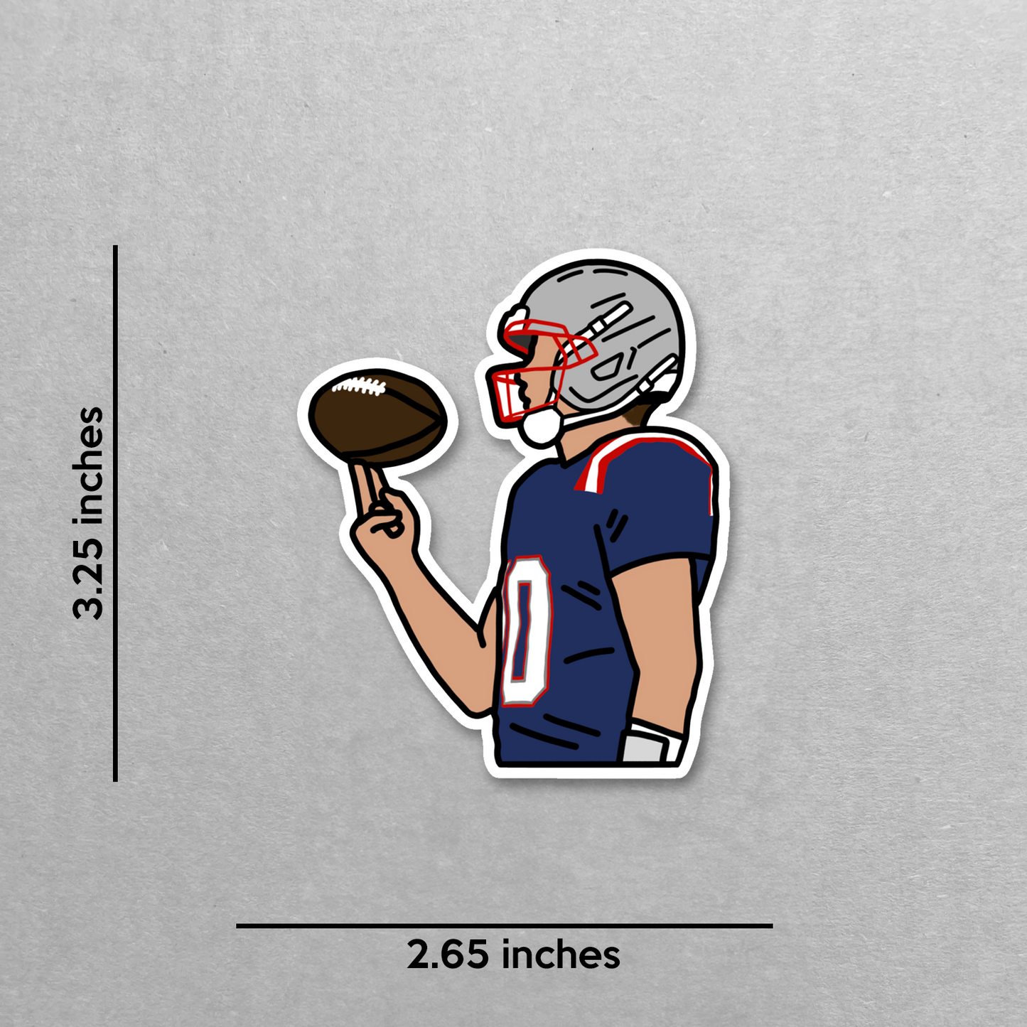 New England Patriots - Drake Maye - Die Cut Sticker