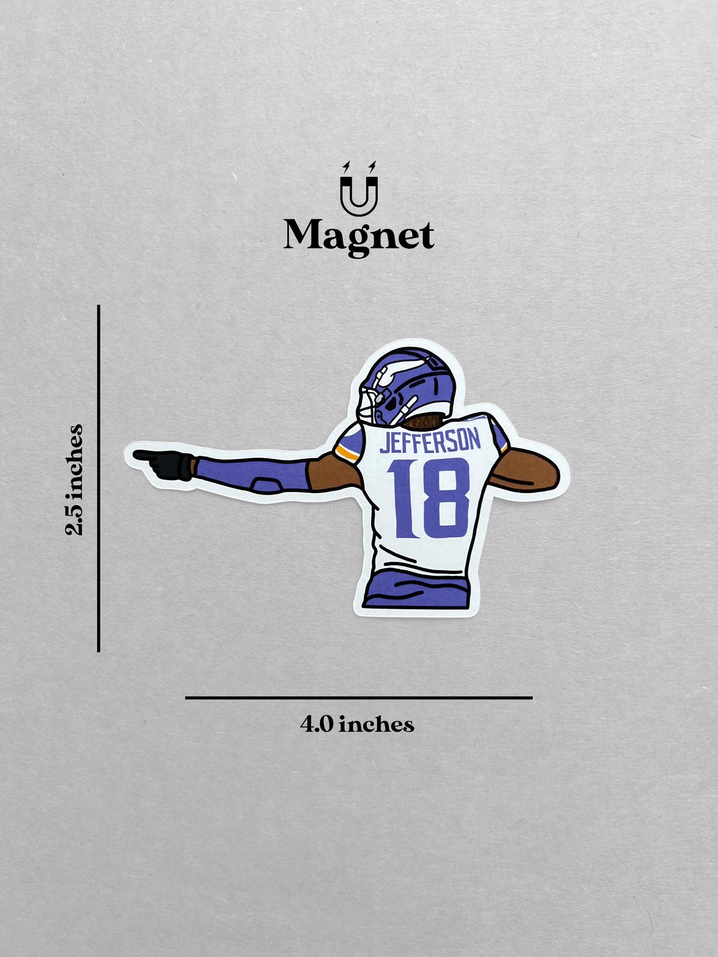 Minnesota Vikings | Justin Jefferson | Fridge Magnet