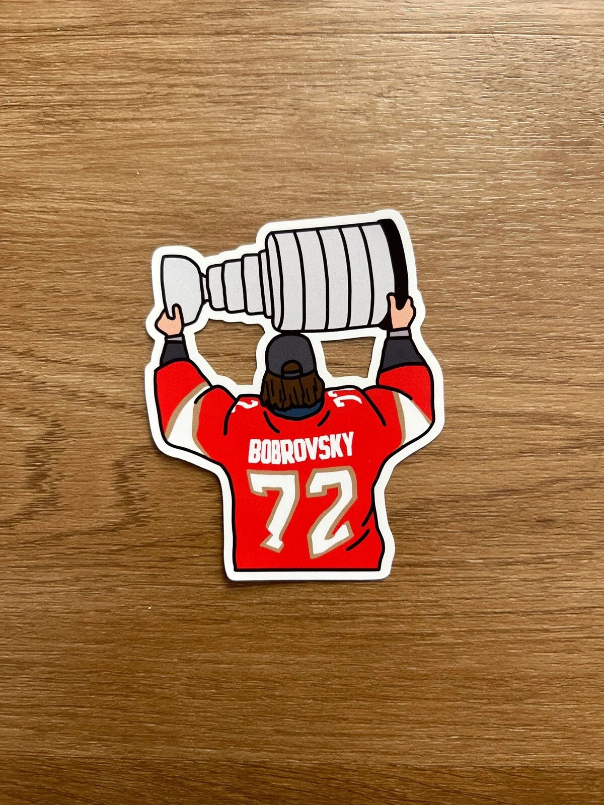 Florida Hockey - Sergei Bobrovsky - Stanley Cup Die Cut Sticker