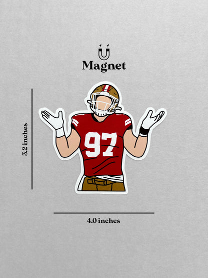 San Francisco 49ers |  Nick Bosa | Fridge Magnet