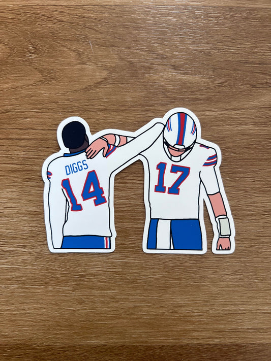 Buffalo Bills - Josh Allen/Stefon Diggs - Die Cut Sticker
