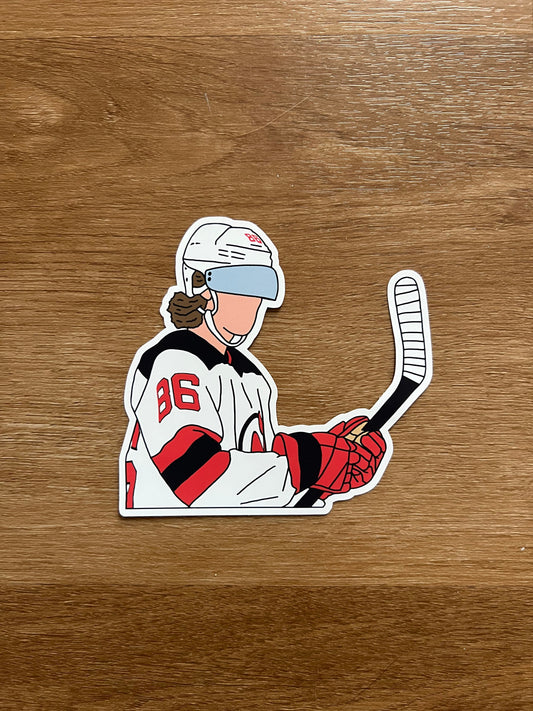 New Jersey Devils - Jack Hughes - Die Cut Sticker