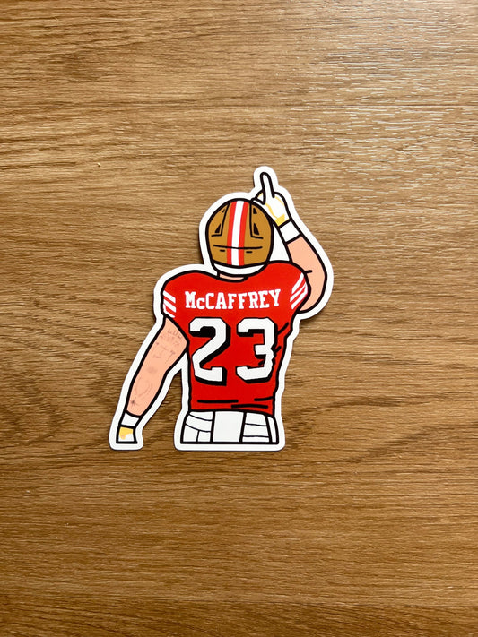 San Francisco 49ers - Christian McCaffrey - Die Cut Sticker