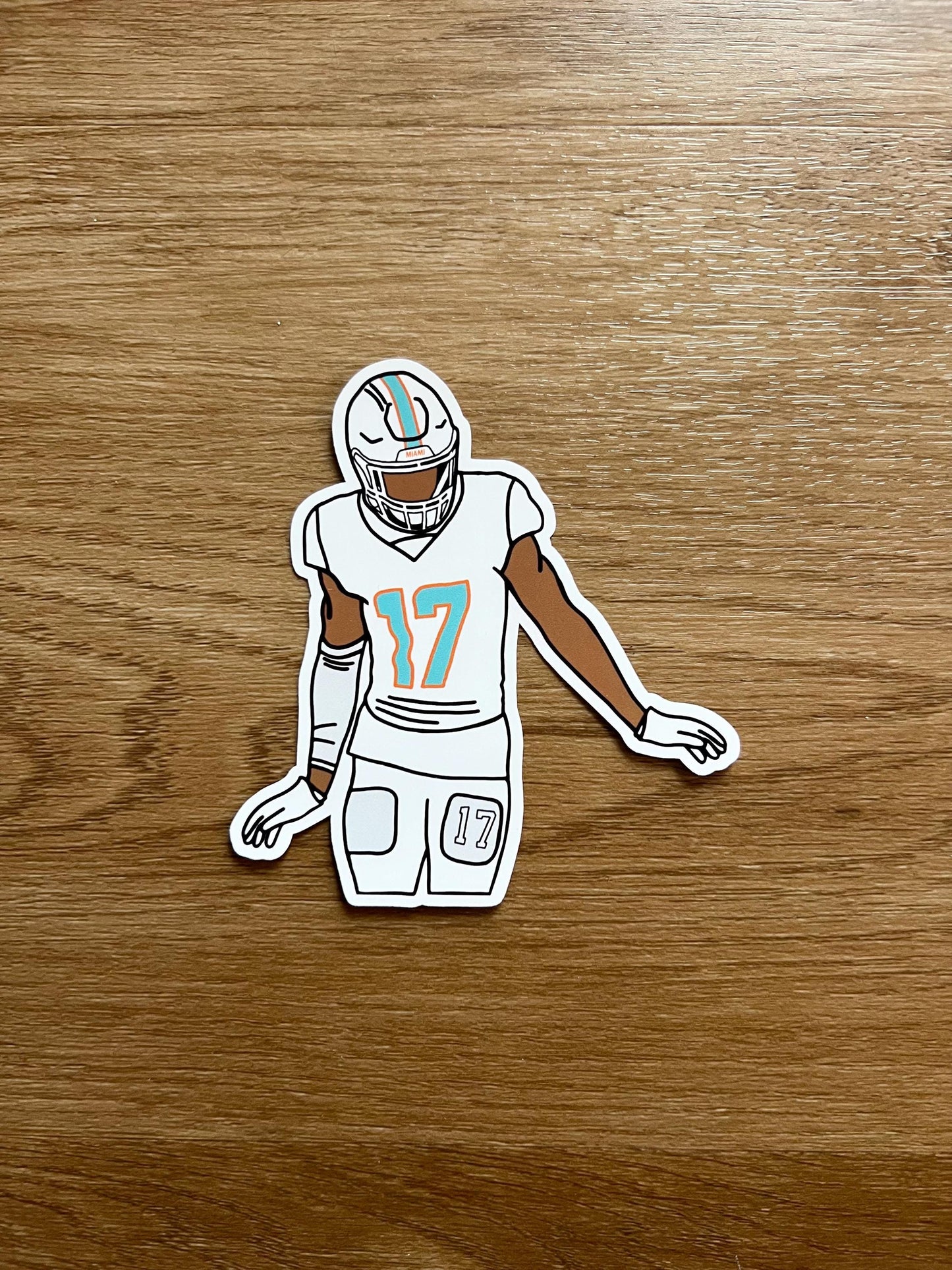 Miami Dolphins - Jaylen Waddle - Die Cut Sticker