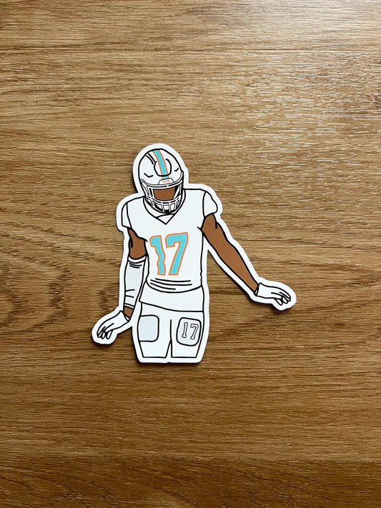 Miami Dolphins - Jaylen Waddle - Die Cut Sticker