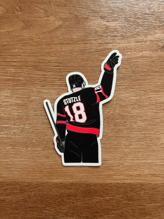 Ottawa Senators - Tim Stutzle - Die Cut Sticker