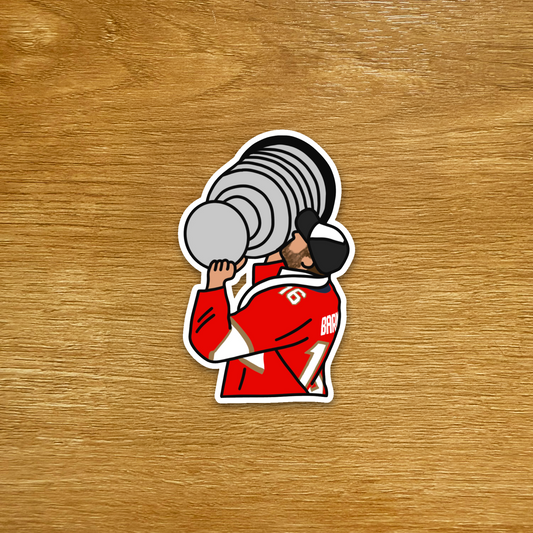 Florida Hockey - Aleksander Barkov - Stanley Cup Die Cut Sticker