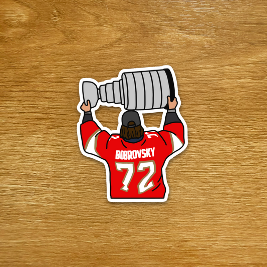 Florida Hockey - Sergei Bobrovsky - Stanley Cup Die Cut Sticker