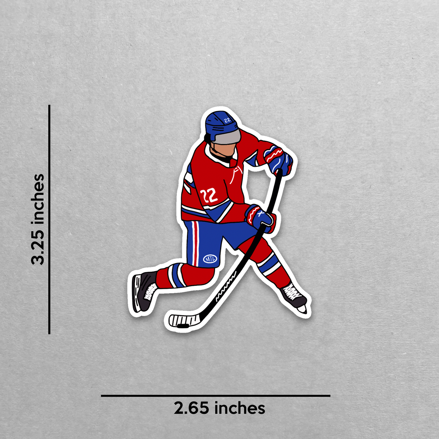 Montreal Hockey - Cole Caufield - Die Cut Sticker