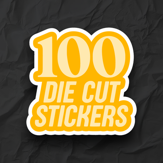 Die cut stickers - Pack of 100
