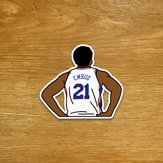 Philadelphia Basketball - Joel Embiid - Die Cut Sticker
