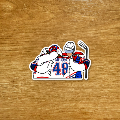 Montreal Hockey - Lane Hutson (First NHL point) - Die Cut Sticker