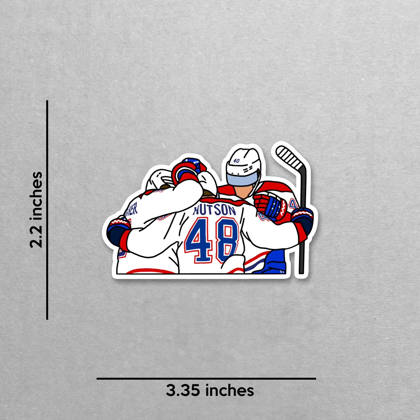 Montreal Hockey - Lane Hutson (First NHL point) - Die Cut Sticker
