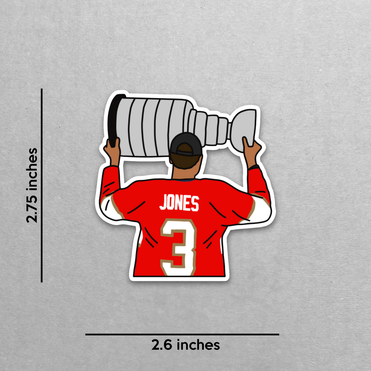 Florida Hockey - Seth Jones - Stanley Cup Die Cut Sticker