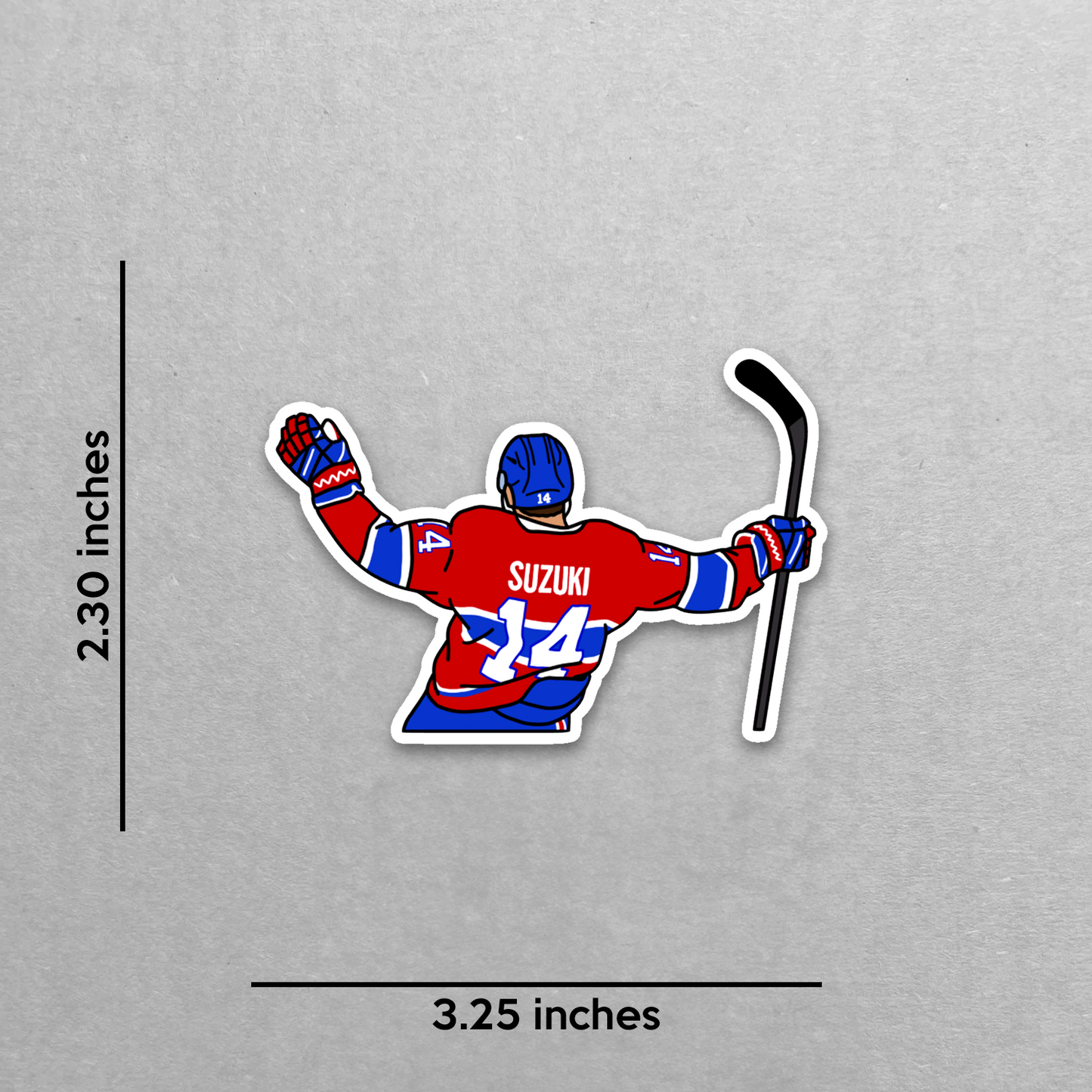 Montreal Hockey - Nick Suzuki - Die Cut Sticker
