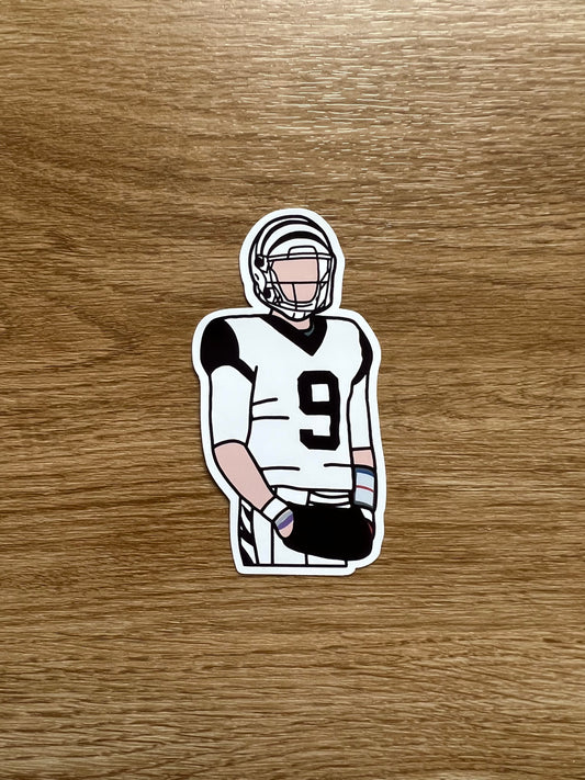 Cincinnati Bengals - Joe Burrow All White - Die Cut Sticker