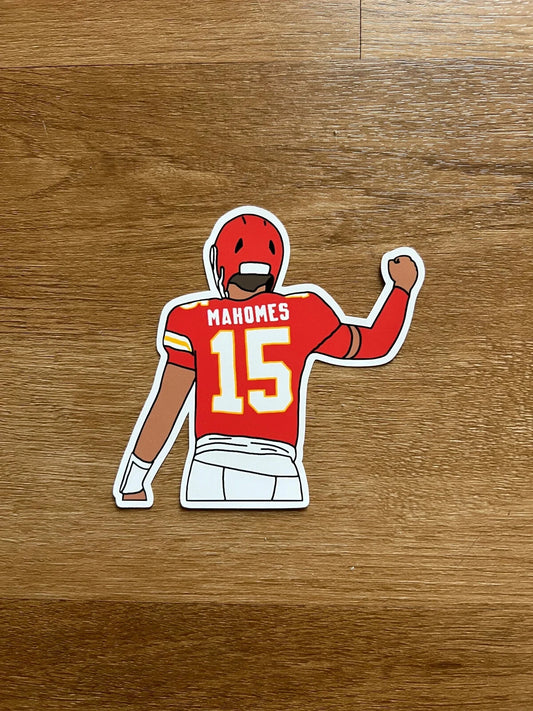 Kansas City Football - Patrick Mahomes - Die Cut Sticker