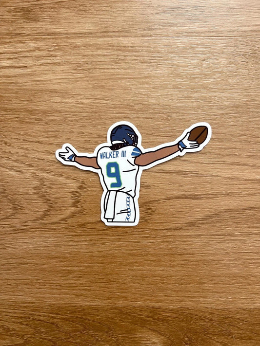 Seattle Football - Kenneth Walker III - Die Cut Sticker
