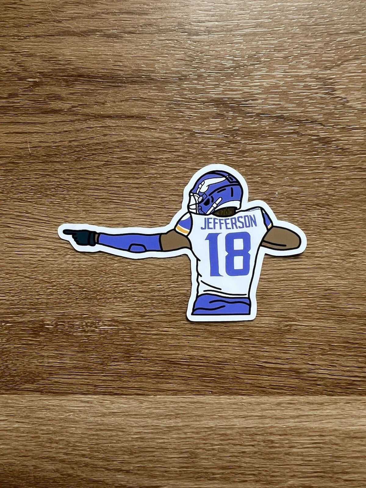 Minnesota Football - Justin Jefferson - Die Cut Sticker