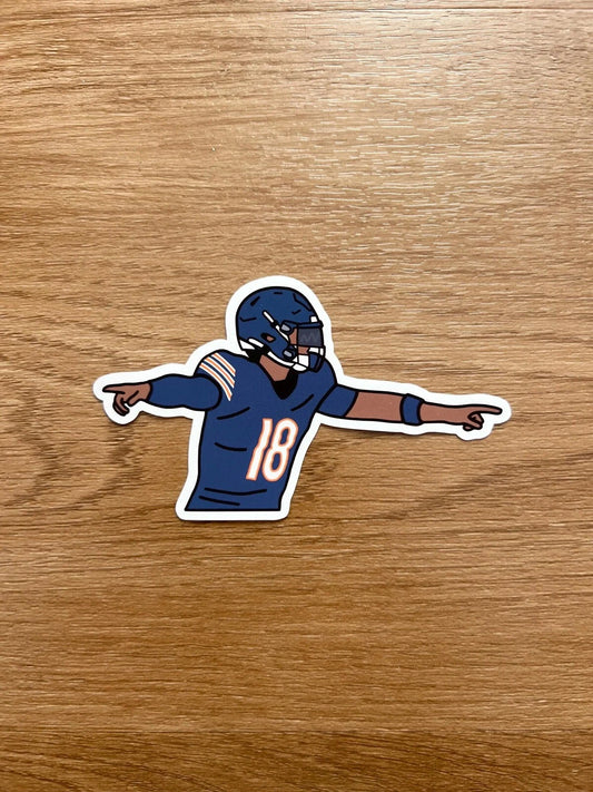 Chicago Football - Caleb Williams - Die Cut Sticker