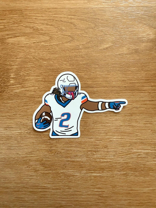 Boise State Football - Ashton Jeanty - Die Cut Sticker