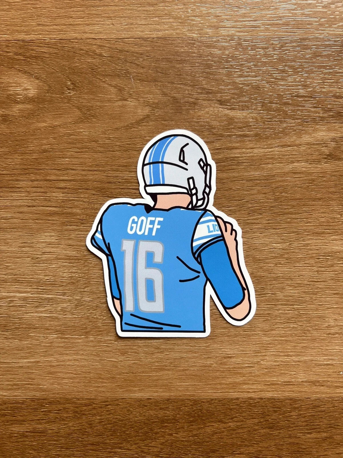 Detroit Football - Jared Goff - Die Cut Sticker