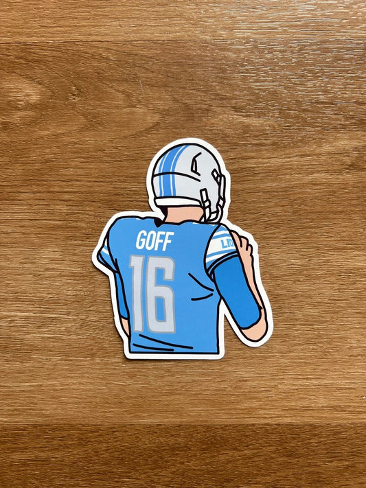 Detroit Football - Jared Goff - Die Cut Sticker