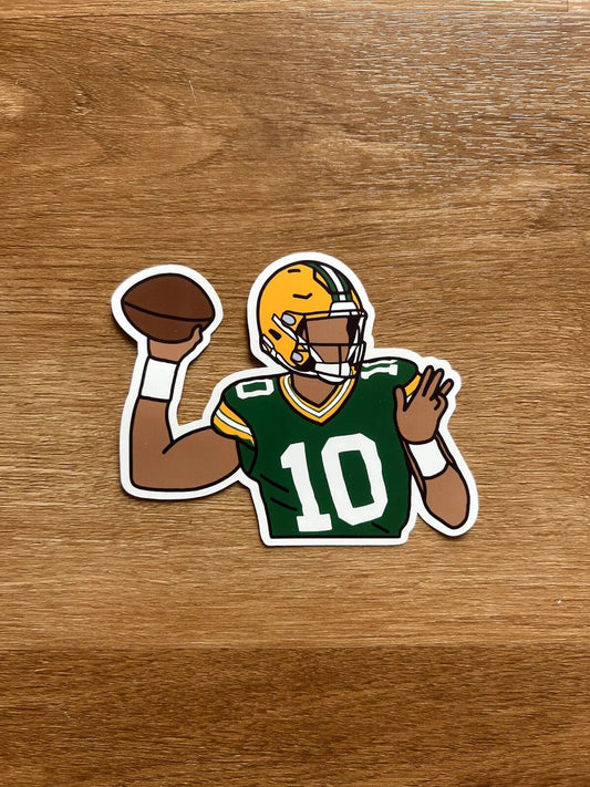 Green Bay Football - Jordan Love - Die Cut Sticker