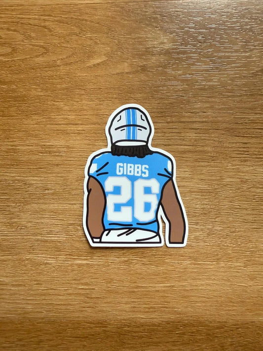 Detroit Football - Jahmyr Gibbs - Die Cut Sticker