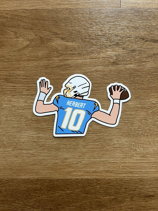 Los Angeles Football - Justin Herbert - Die Cut Sticker
