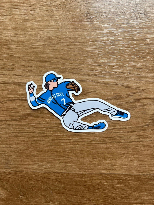 Kansas City Baseball - Bobby Witt Jr - Die Cut Sticker