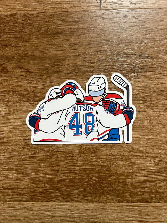Montreal Hockey - Lane Hutson (First NHL point) - Die Cut Sticker